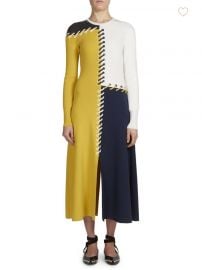 C  dric Charlier - Colorblock Midi Dress at Saks Fifth Avenue